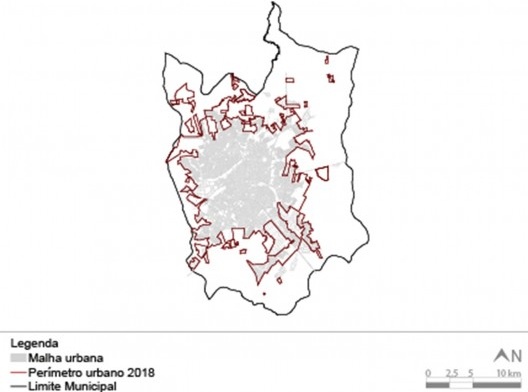 Delimitação da área urbana de São José do Rio Preto, 2018