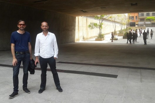 Oliver Tessmann e Tobias Walisser na Praça das Artes, São Paulo