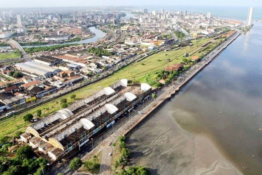 Vista aérea do Cais José Estelita, Recife