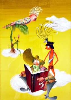 Ilustração desenvolvida pelo designer Fred Jordan para o Calendário 1954 – IV Centenário de São Paulo.