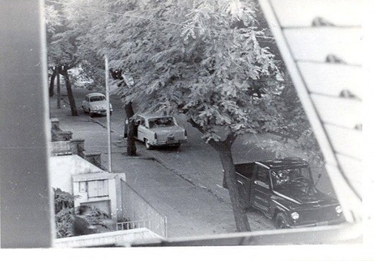 Dauphine, ou Gordini, estacionado na rua Wanderley, c.1962