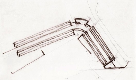 Croquis da primeira variável. Bloco Articulado pelo feixe viário