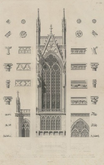 Pormenores arquitetônicos da fachada da catedral de Colônia