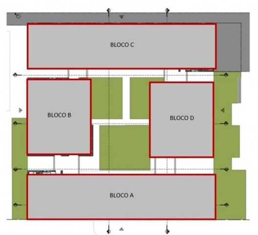 Complexo Habitacional Júlio Prestes, implantação, São Paulo SP Brasil, 2016. Arquitetos Mário Biselli e Artur Katchborian/ Biselli Katchborian Arquitetos Associados