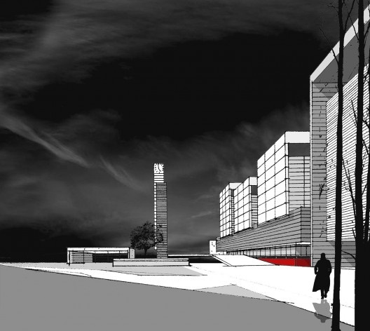 Campus UFABC, maquete eletrônica, Santo André SP Brasil, 2006. Arquitetos Claudio Libeskind, Sandra Llovet, David Ruscalleda e Mario Lotfi / Libeskindllovet Arquitetos