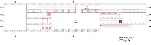 Pavilhão Humanidade 2012, plantas níveis 01 a 04, Rio de Janeiro RJ Brasil, 2012. Arquiteta Carla Juaçaba