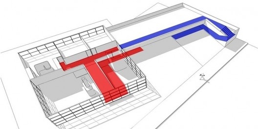Casa José Vieitas Neto, duas possibilidades de percursos, 1969