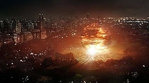 A arca, representada por uma imensa esfera de energia que se instala justamente em pleno Central Park, uma área de uma imensa voltada para o contato entre homem-natureza na metrópole nova-iorquina iluminada ao fundo