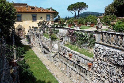 Villa Gamberaia, terraceamento dos níveis, Firenzi, Itália