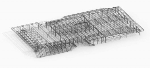 Mercabarna-Flor, modelo da estrutura, Barcelona. WMA - Willy Müller Architects