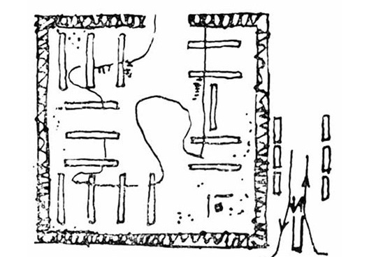 Croqui da Superquadra de Brasília, elaborado por Lucio Costa e constante do Relatório do Plano Piloto