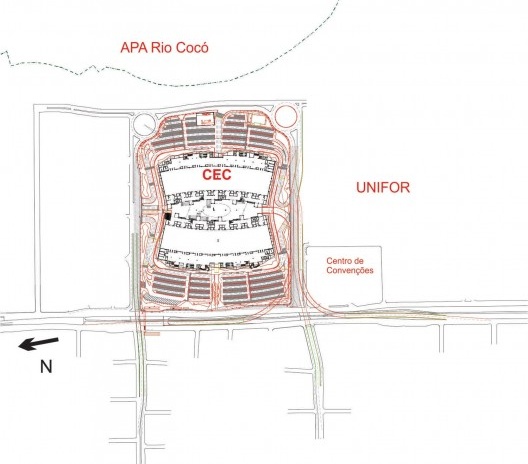 Figura 03: planta de situação do Centro de Eventos do Ceará