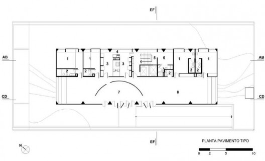 Edifício Clermont, planta pavimento tipo