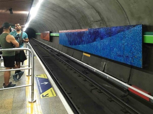 “Quatro Estações”, de Tomie Ohtake, estação de metrô Consolação, São Paulo