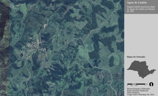 Imagem satélite da cidade de Águas de Lindóia. Ano 2015