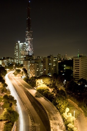 Vista do Edifício Anchieta para a Avenida Dr. Arnaldo