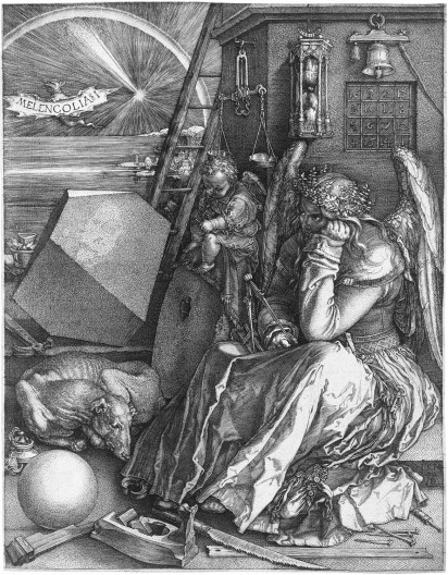 Melancolia I, 1514, gravura de Albrecht Dürer