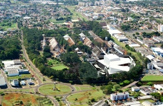 Foto inserção aérea mostrando toda a área de estudo