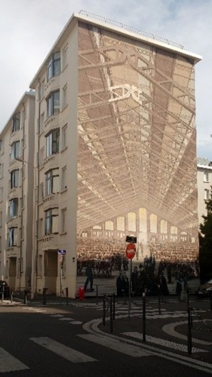 Museu Urbano Tony Garnier, mural Matadouro de la Mouche, Lyon, França