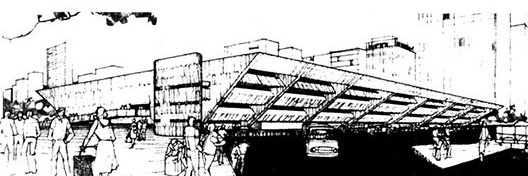 Mercado Municipal de Porto Alegre, concurso, 1967. Massimo Fiocchi e José Magalhães