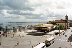 Palácio Tomé de Souza (Prefeitura de Salvador), vista panorâmica. Arquiteto Escritório João Filgueiras Lima, Lelé, 1986