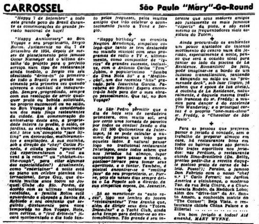Recorte do jornal O Estado de S.Paulo, 7 setembro 1960