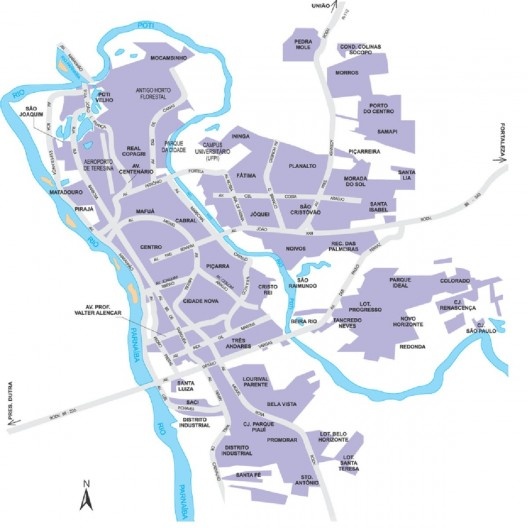 Mapa de Teresina PRODATER/PMT