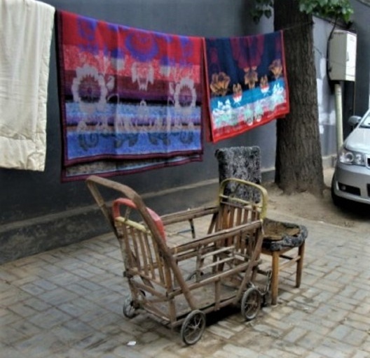 Rua interna em Hutong em Beijing