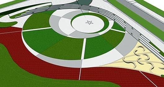 O Cuore é definido, cercado e abrigado por uma grande escadaria e arquibancada, que dá mais ênfase ao seu espaço