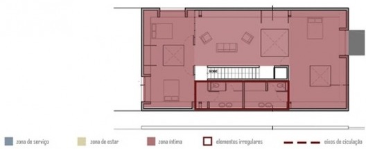 Casa Terraville, planta baixa do primeiro e segundo pavimentos
