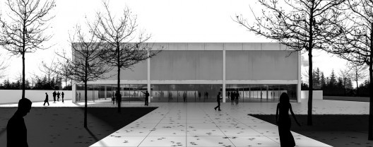 Vista do acesso, reprodução tridimensional do projeto para um museu de arte, 1965, Edgar Sirangelo do Valle