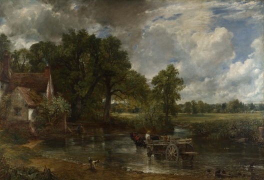 John Constable, A carroça de feno, óleo sobre tela, 1821