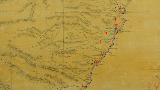 Mapa “Capitania do Espírito Santo” pormenor
