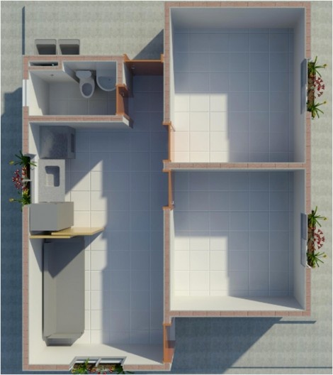 Figura 3.1 Projeto da habitaçãoe studada