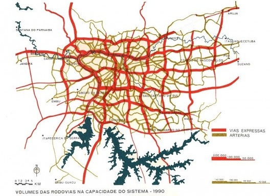 Plano Urbanístico Básico – PUB, malha viária com simulação de carregamento