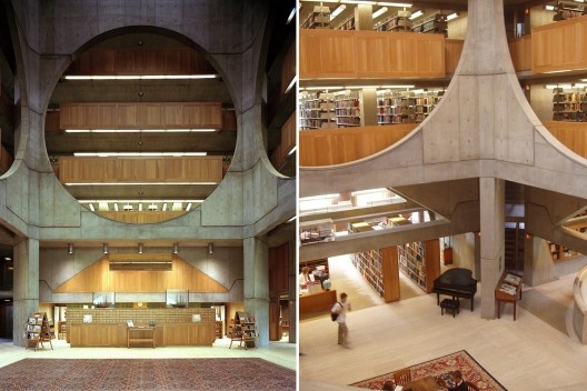 Biblioteca Phillips Exeter, Exeter NH, Estados Unidos, 1972. Arquiteto Louis I. Kahn