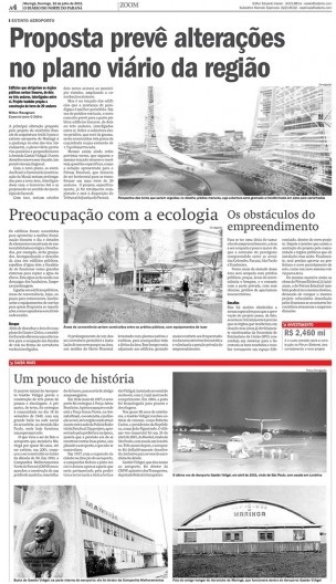 Matéria do jornal O Diário do Norte do Paraná, 10 jul. 2011