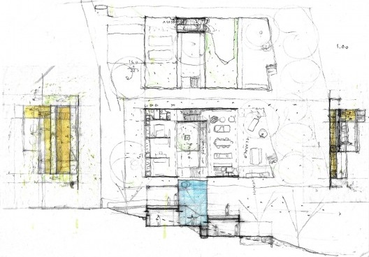 Casa APF, croquis, Bragança Paulista SP Brasil, 2021. Arquiteto Carlos Ferrata