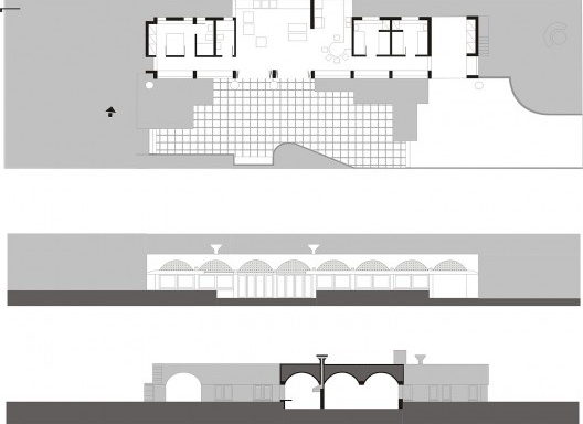 Flávio Império, Casa Simão Fausto, Ubatuba, 1961. Desenhos refeitos a partir da publicação na revista Acrópole julho 1965