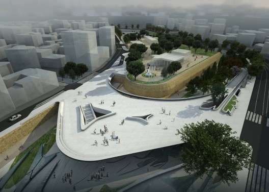 Praça Eleftheria, Nicósia, Chipre, 2005. Arquiteta Zaha Hadid