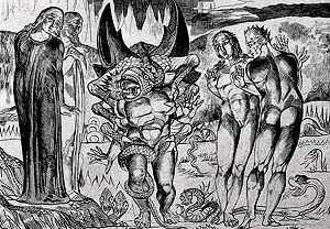 Gravura para o Inferno de Dante, de Brunelleschi