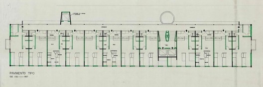 Edifício Caiobá, planta do pavimento-tipo