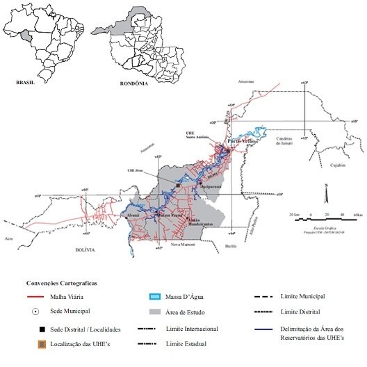 Localização e delimitação da área de estudo