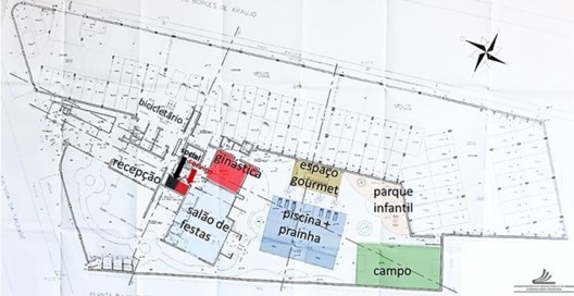 Edifício Portal das Palmeiras Residence, planta das áreas coletivas, Uberaba MG Brasil