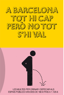 Cartel institucional Ayuntamiento de Barcelona