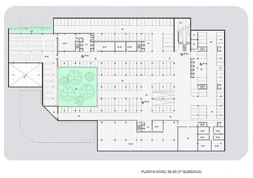 Planta do 1° subsolo