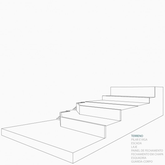 Estúdio Madalena, diagrama de montagem, São Paulo, 2015. Apiacás Arquitetos