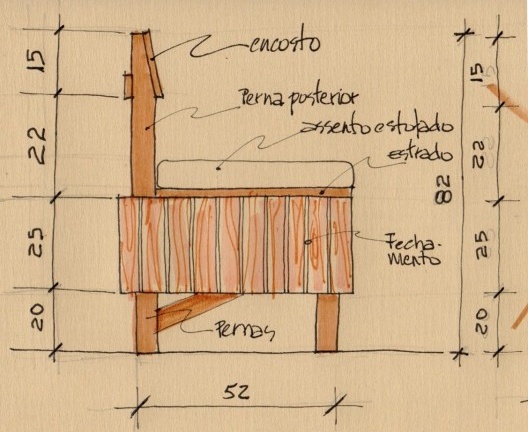 Banco, vista lateral