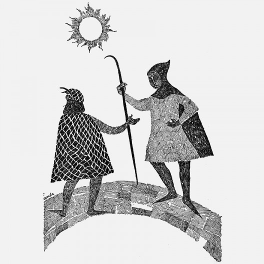 Robin Hood encontra João Pequeno, desenho do livro Robin Hood, de Monteiro Lobato