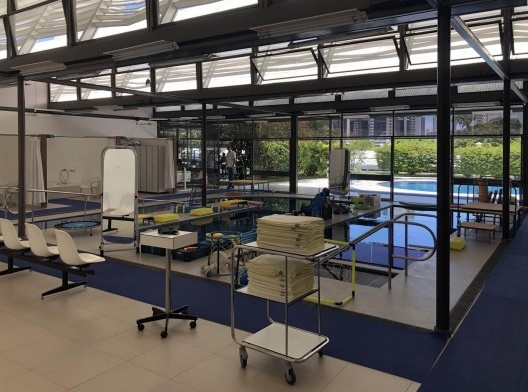 Área de reabilitação através da hidroterapia